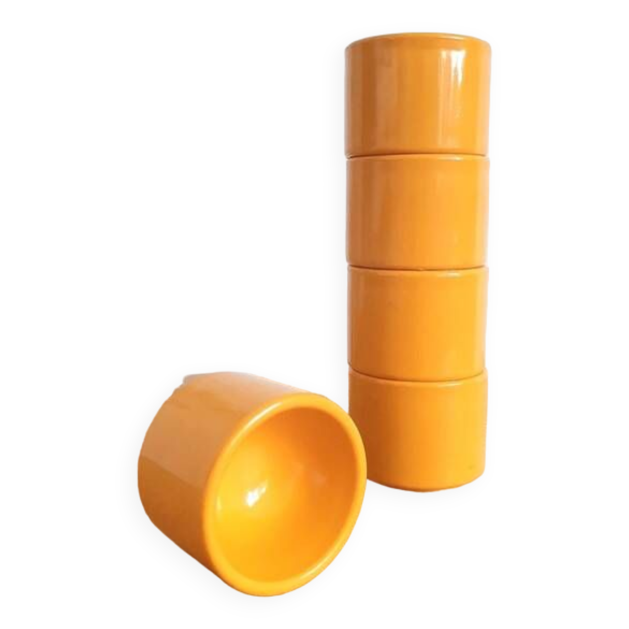 70s red plastic egg cups