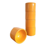 70s red plastic egg cups