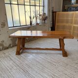 Aranjou farmhouse table in blond elm, 1950s
