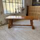 Aranjou farmhouse table in blond elm, 1950s