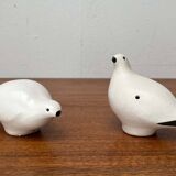 Vintage handmade ceramic bird whistles Riekko by Punainen Paja and Lintupaja, Finland, 1970s, set of 2.