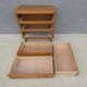 commode vintage en bois pieds compas