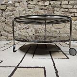 Strind vintage coffee table in black opal glass by Ehlen Johansson for Ikea