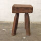 Raw wood milking stool