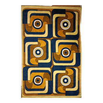 Tapis space age, années 70, couleur rare.
