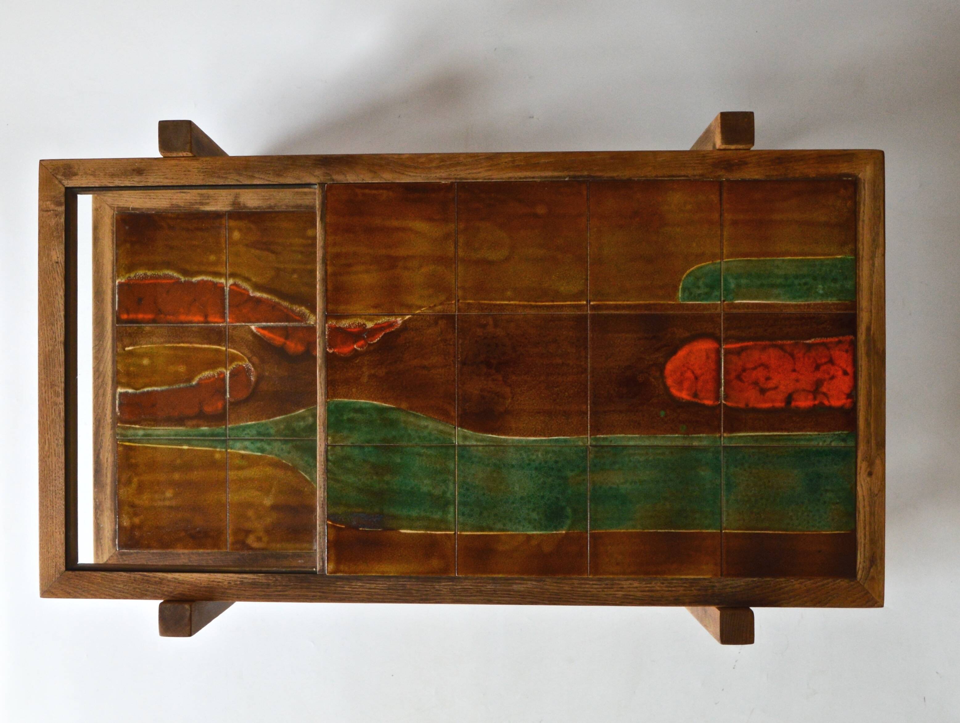 ceramic and glass coffee table