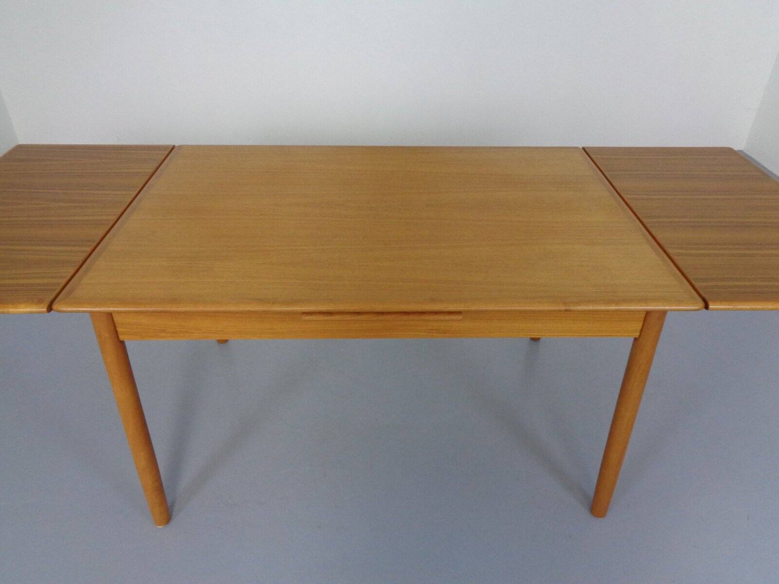 Large Danish Teak Extendable Dining Table, 1960s