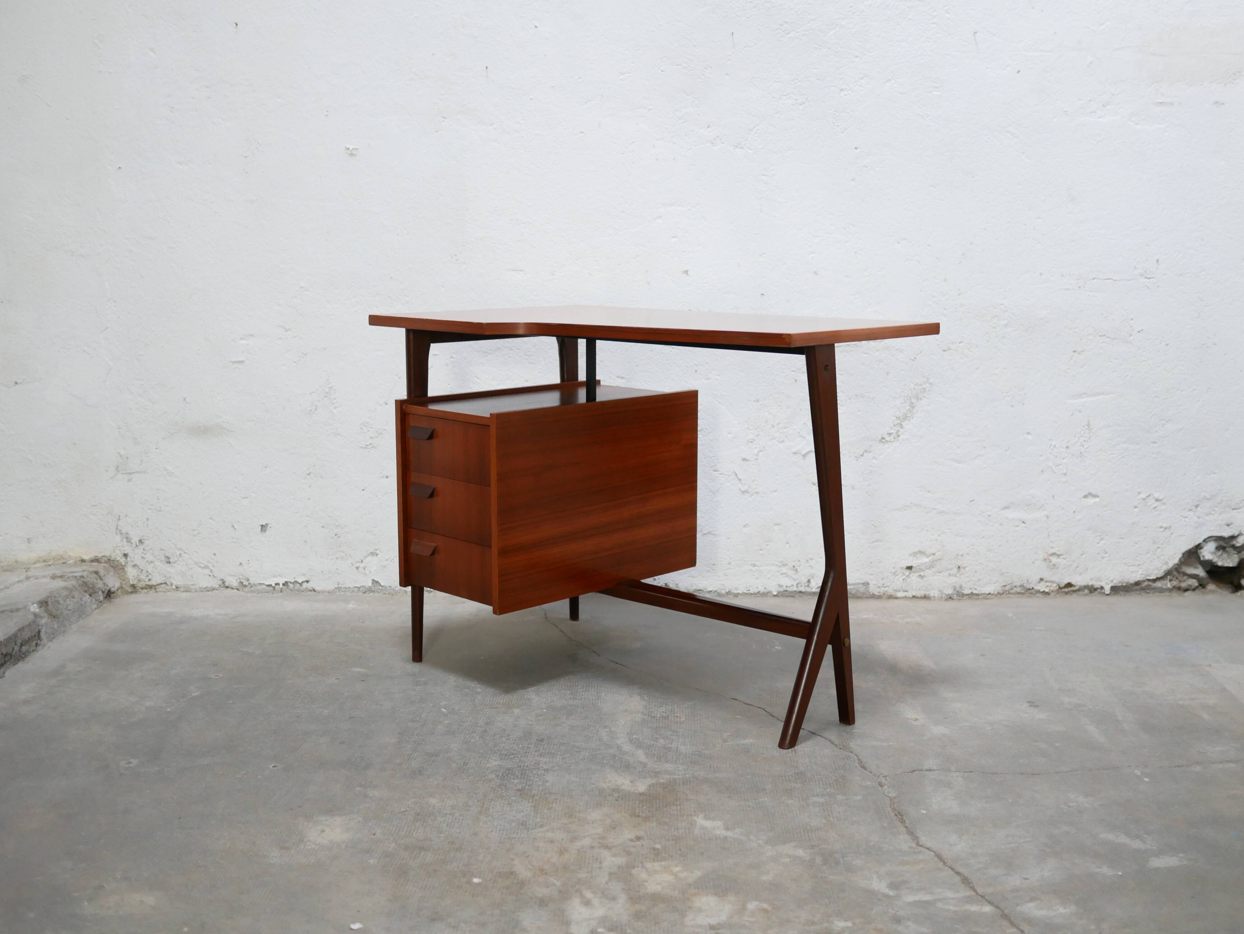 Vintage Scandinavian teak desk