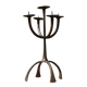 Brutalist wrought iron candle holder, Marolles workshops