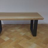 Design coffee table in natural wood