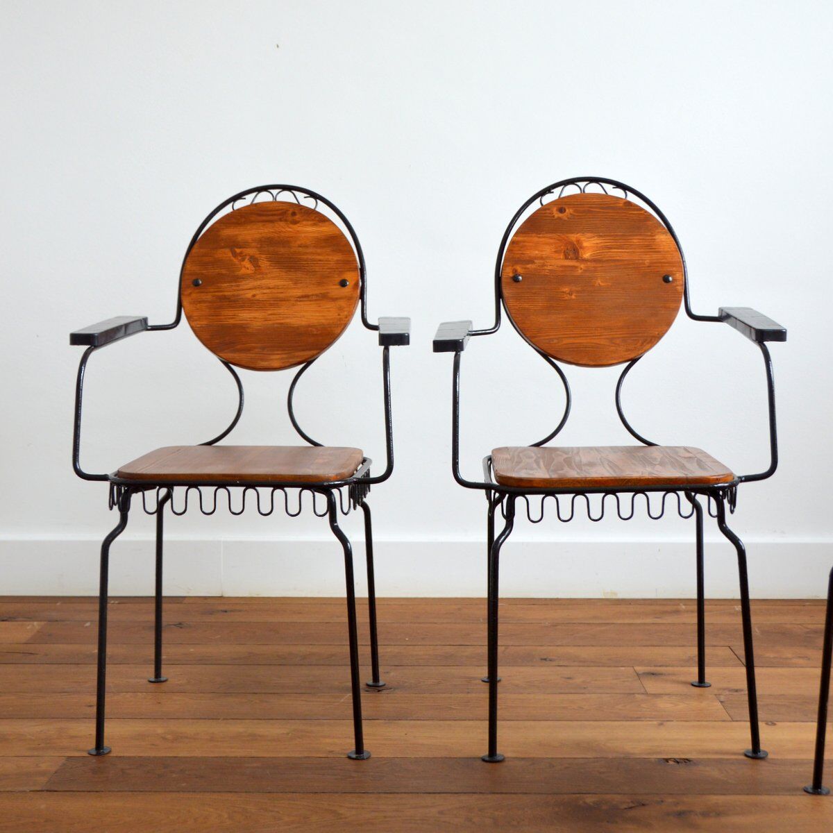 Suite of 4 vintage garden chairs 1950s