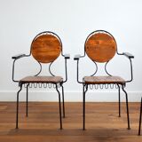 Suite of 4 vintage garden chairs 1950s