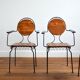 Suite de 4 chaises de jardin vintage 1950