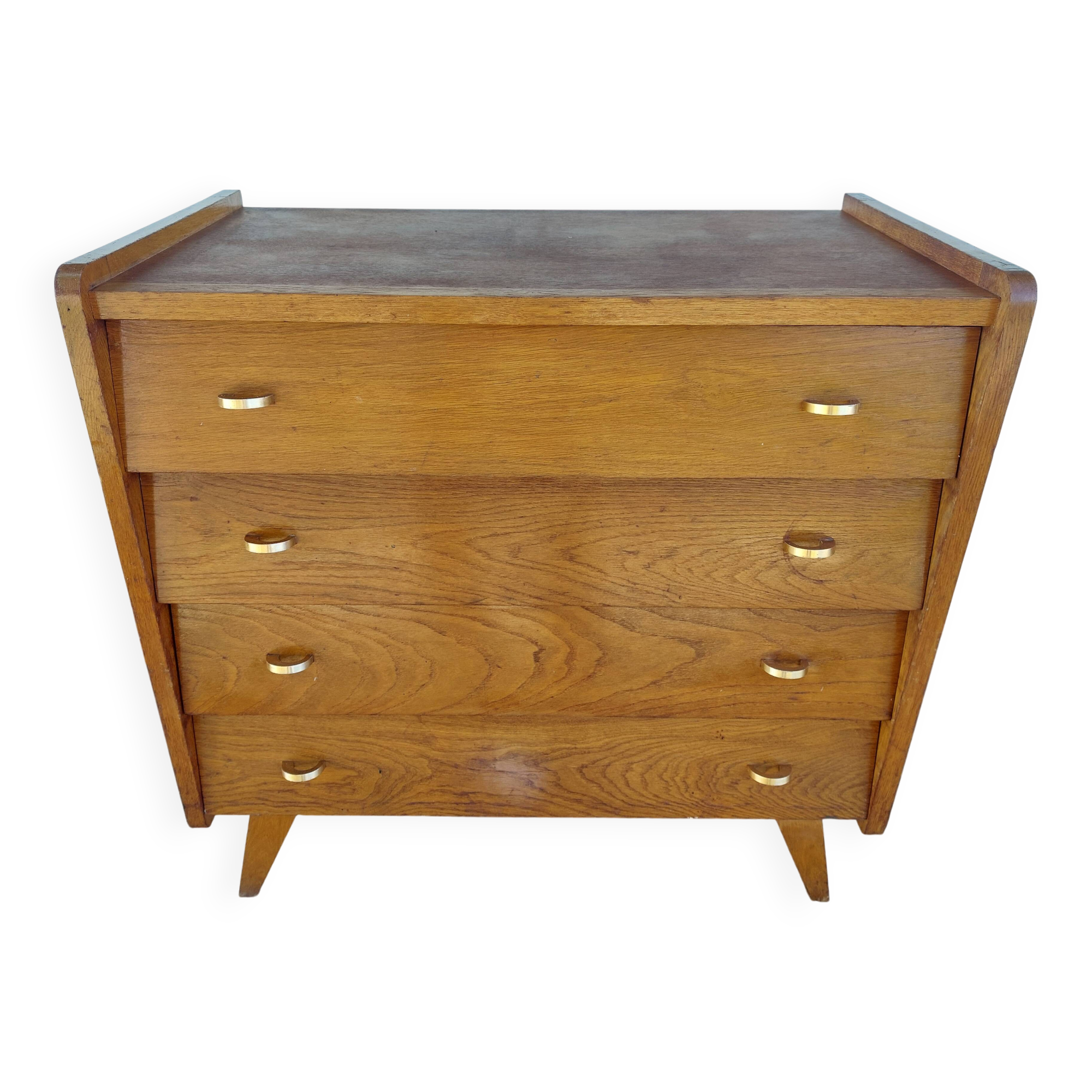 chest of drawers with compass feet, 1960s-1970s