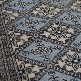 Light blue vintage oriental rug 215×137 cm