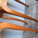 Pair of bedside cherry and bronze