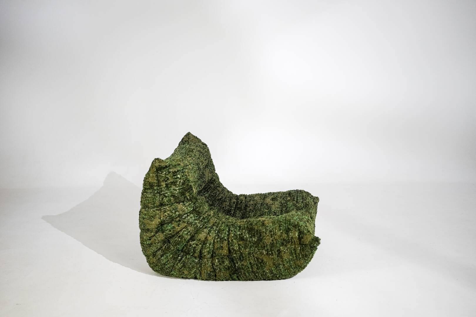 Ensemble de fauteuil et pouf Togo en tissu Heritage Wave