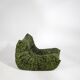 Ensemble de fauteuil et pouf Togo en tissu Heritage Wave