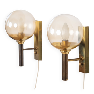 Pair of 2 wall lamps by Svend Mejlstrom, 1960s