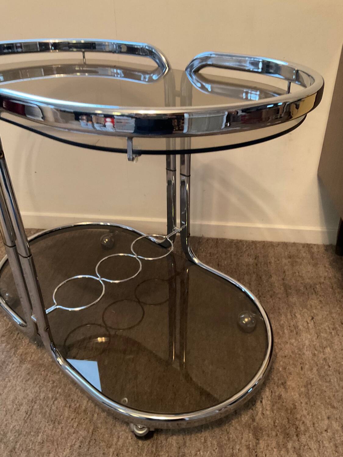 70s bar trolley on wheels