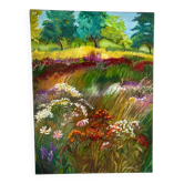 Fleurs dans un pré signée