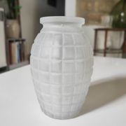 Moulded pressed glass vase