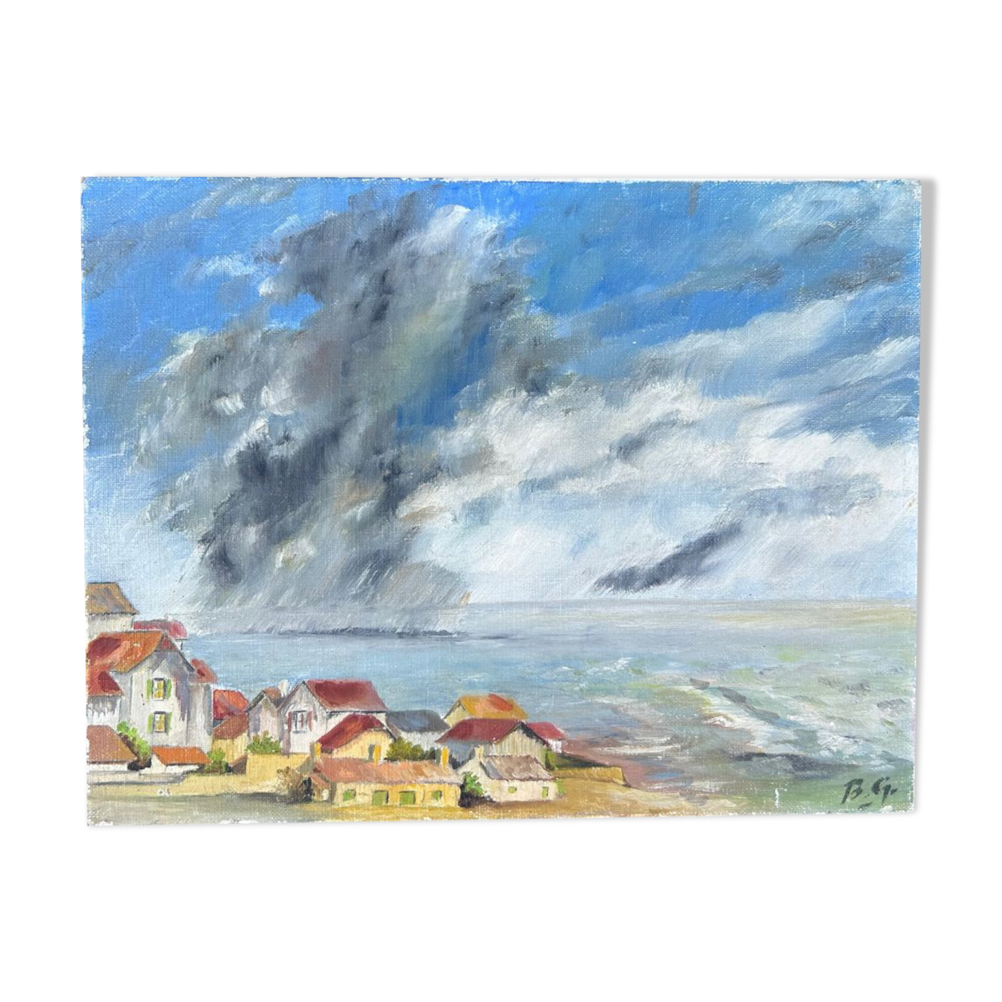 Seaside Hamlet Painting