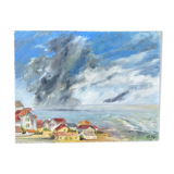 Seaside Hamlet Painting