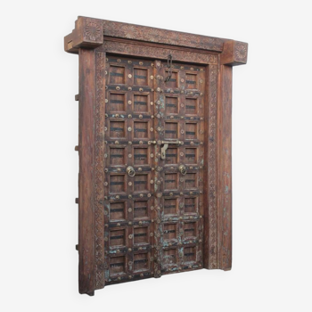 Old Indian Door in Old Teak