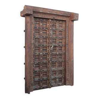 Old Indian Door in Old Teak