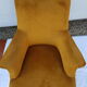 Golden velvet Napoleon III armchair