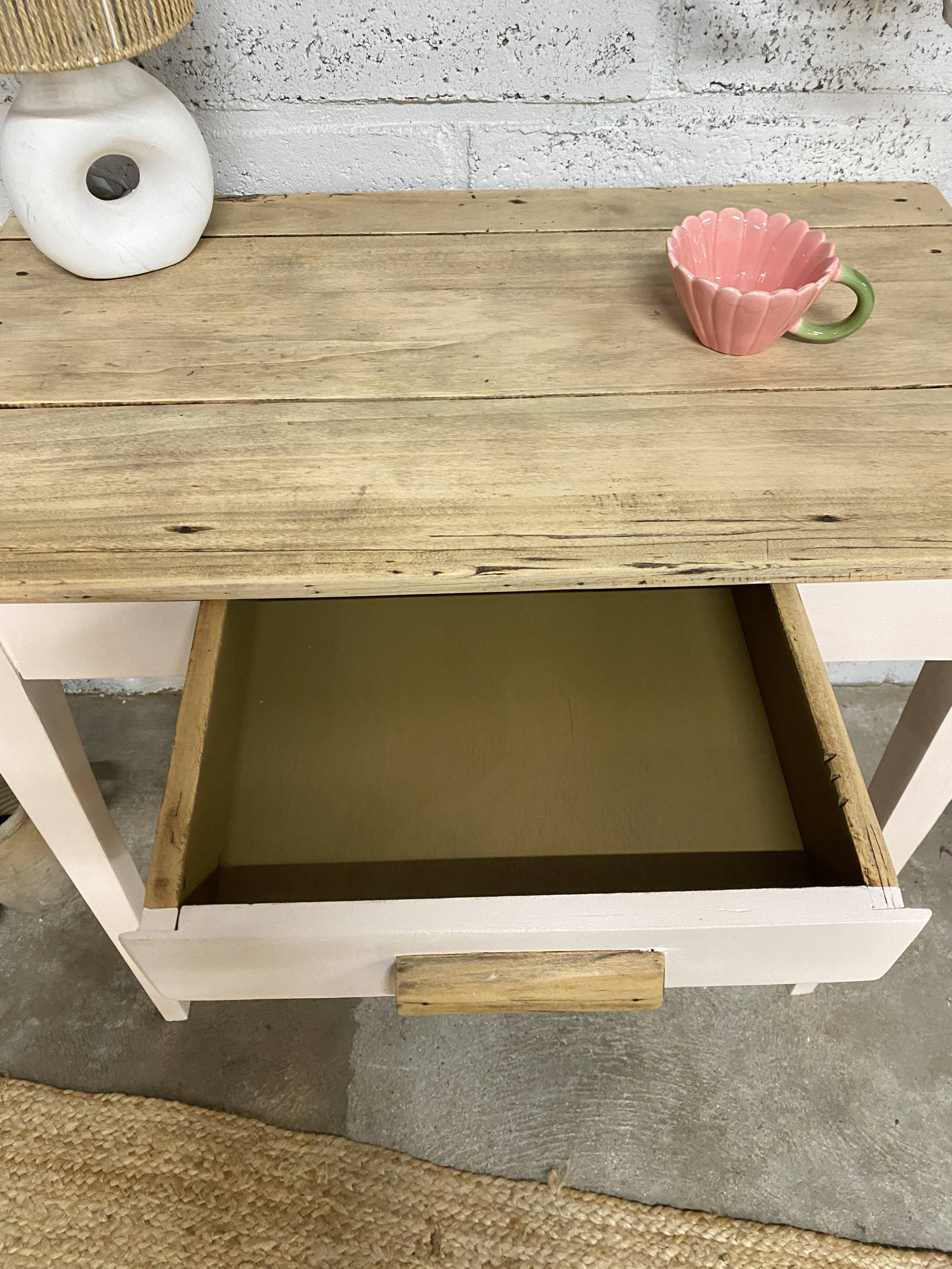 Small renovated farmhouse table or desk.