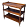 antique mahogany three-tiered étagère