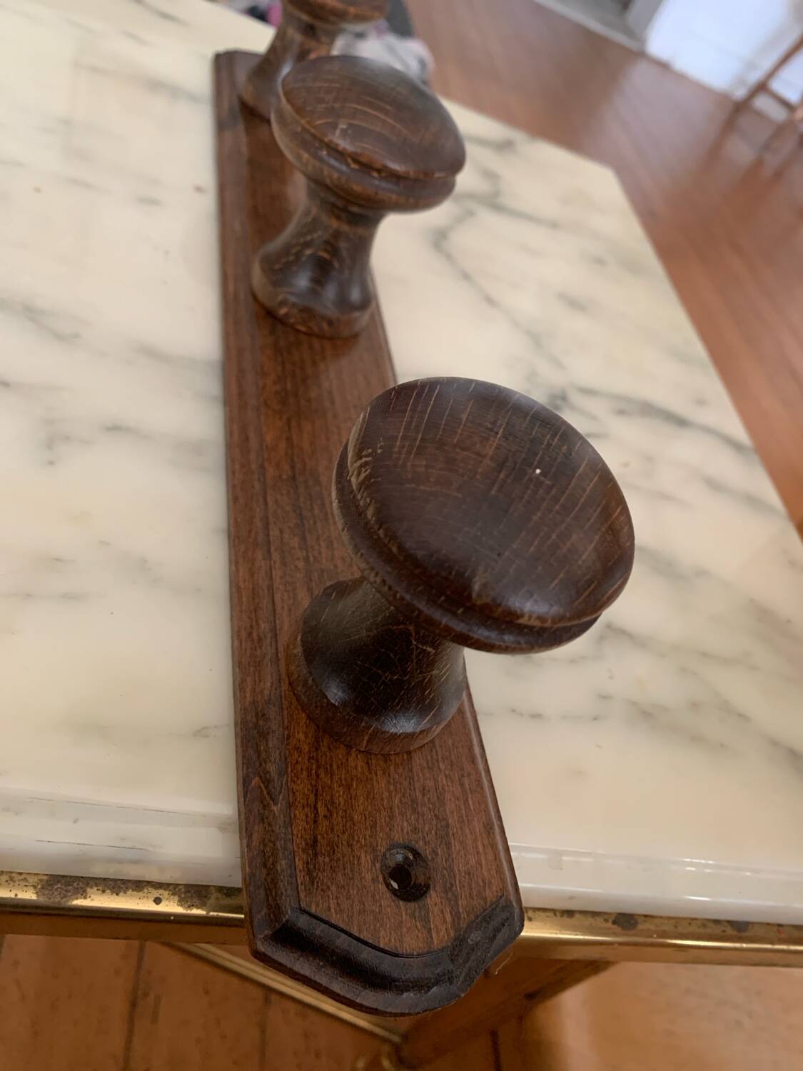 Portemanteau en bois 3 patères