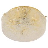 Plafonnier en verre de Murano Hillebrand en laiton, Allemagne, années 1970