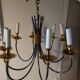 Chandelier design 8 gold brass metal lights