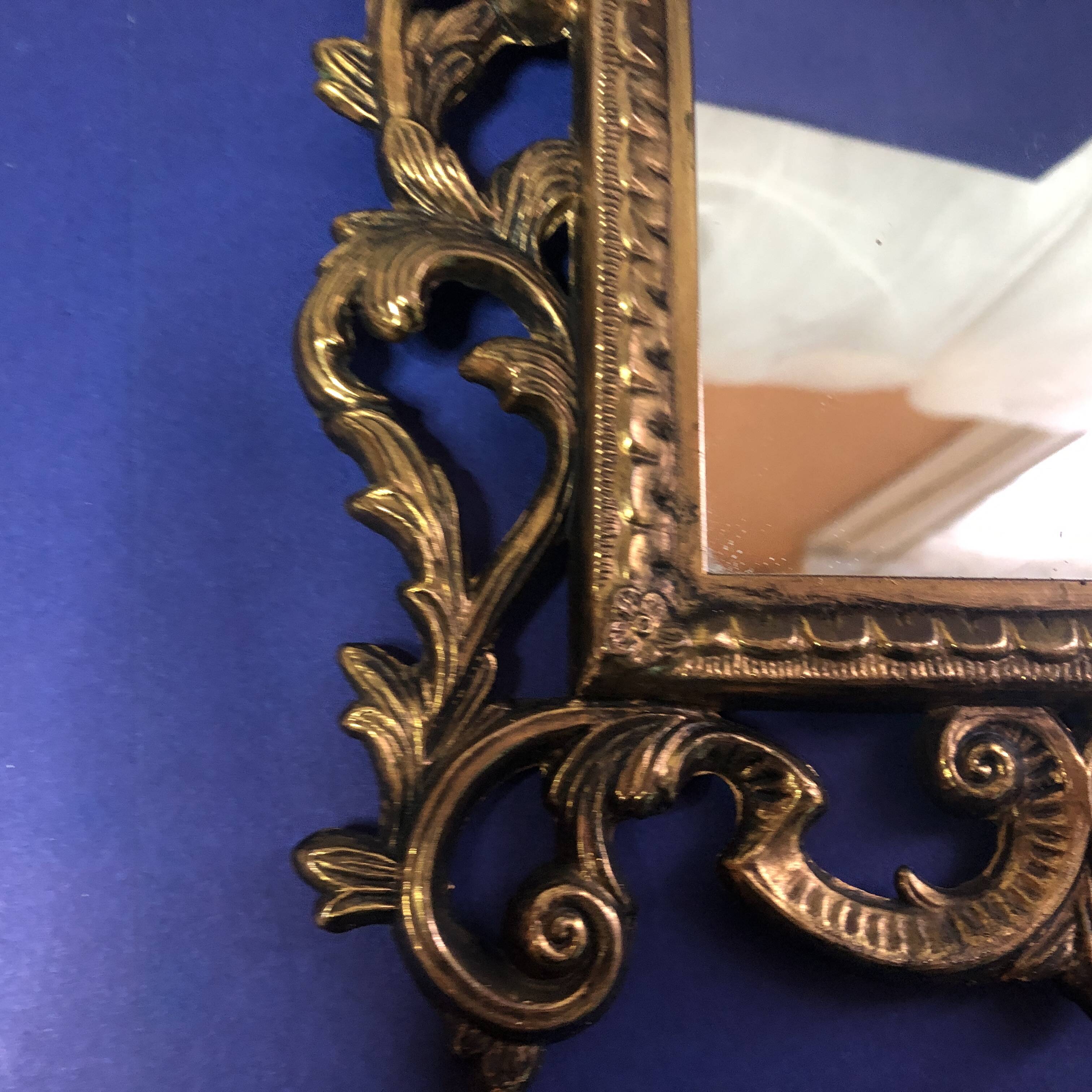 Small Rococo Baroque style mirror by Roberta Wood vintage 50/60