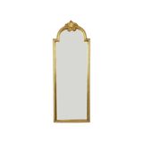 French Wall Mirror Hall Mirror Gold Plated Classic Acanthus Crown 93cm