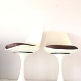 Pair of vintage tulip foot swivel chairs