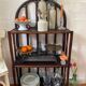 Vintage rattan bookcase