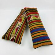 Set of 2 vintage kilim cushion covers 20x51 cm