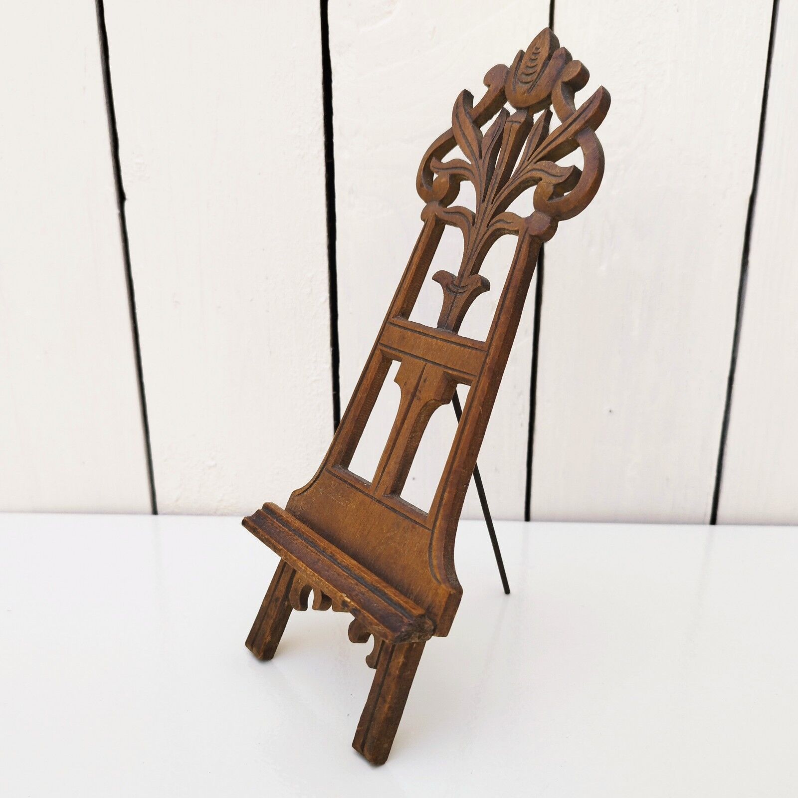 Porte photo vintage  bois sculpté chevalet