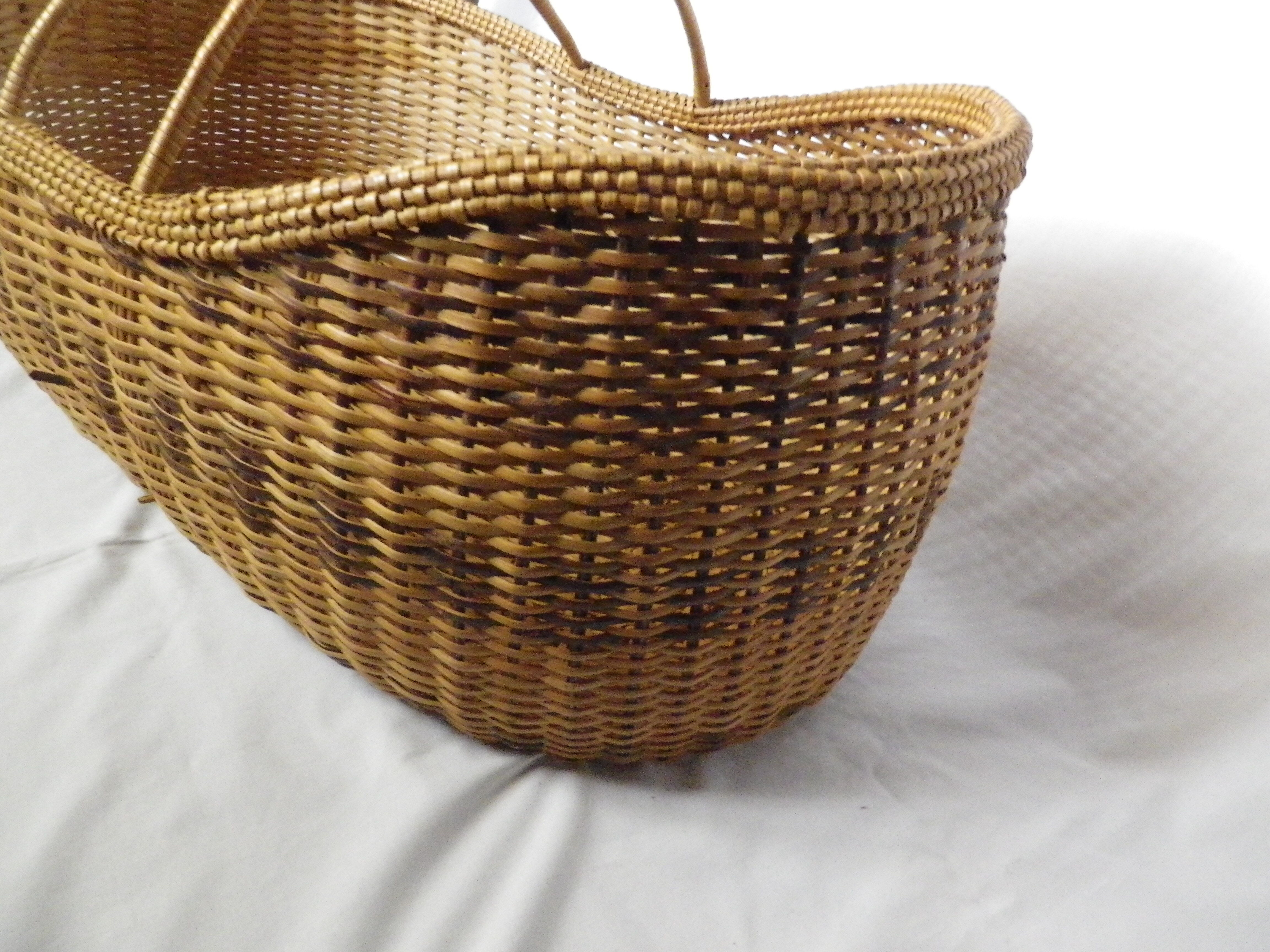 Antique wicker bassinet for babies