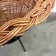 Vintage Rattan Point Basket / Plant Furniture, Netherlands 1960's