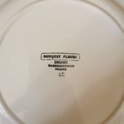 Plat vintage Digoin bouquet fleuri