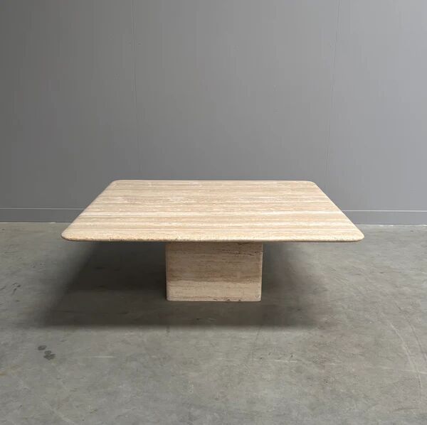Large vintage travertine coffee table, 1970s
