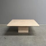 Large vintage travertine coffee table, 1970s