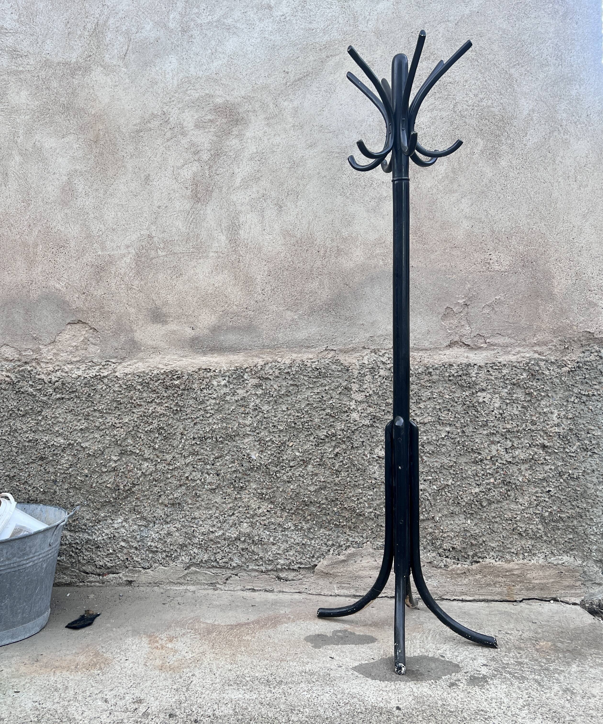 Porte manteau perroquet noir vintage