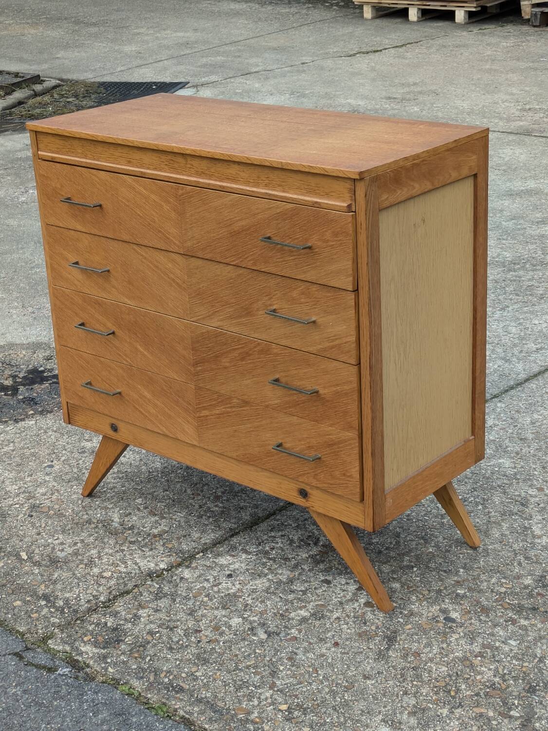 Commode vintage 1960 pied compas