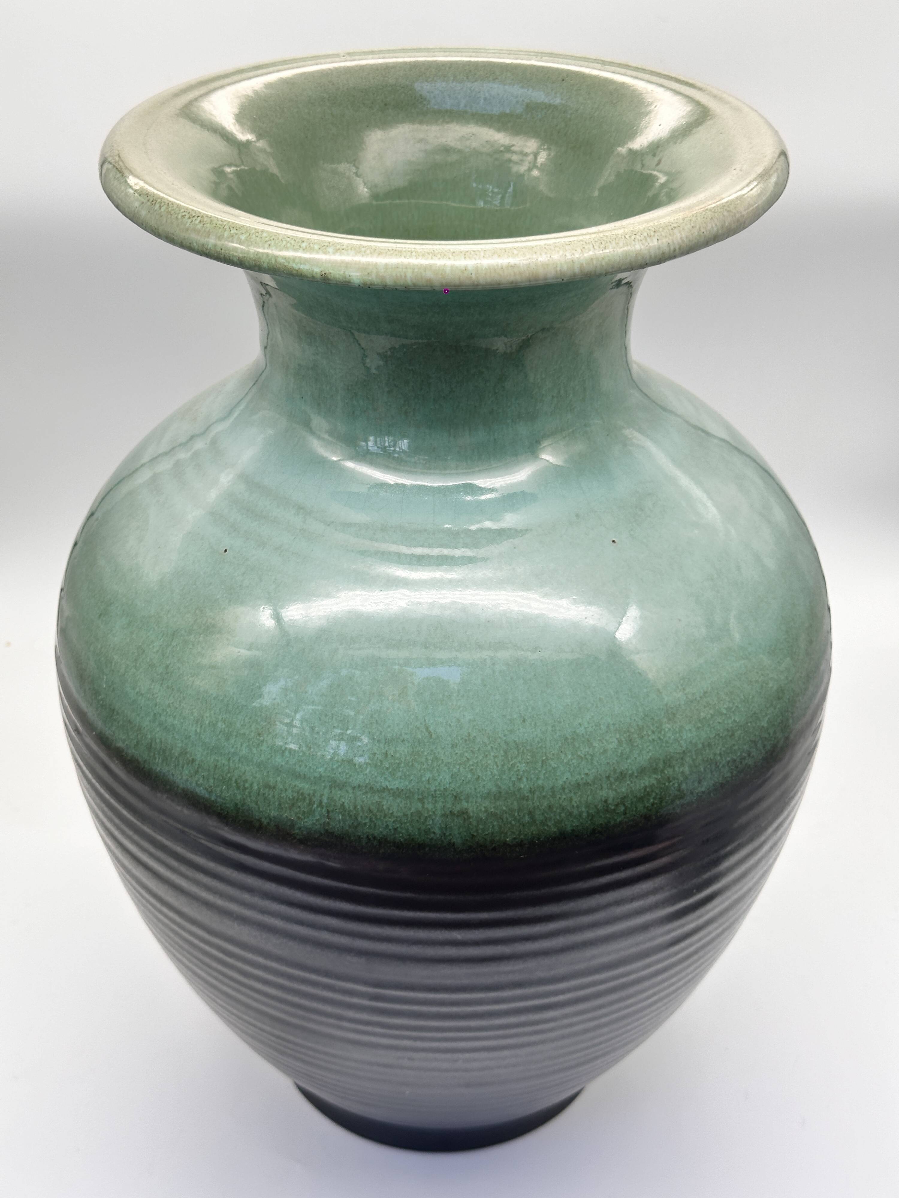 Large Ball-Shaped Ceramic Floor Vase from Karlsruher Majolika, West Germany, 1960s